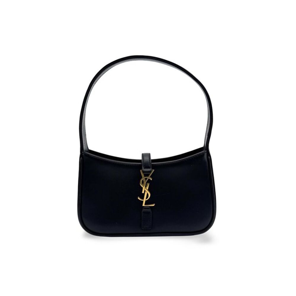 Saint Laurent Le 5 A 7 Hobo Leather Black Leather Shoulder Bag Bag